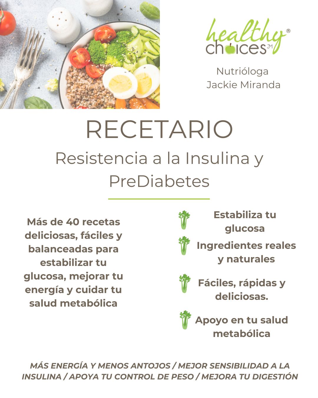 Recetario de Resistencia a la Insulina Y Pre Diabetes
