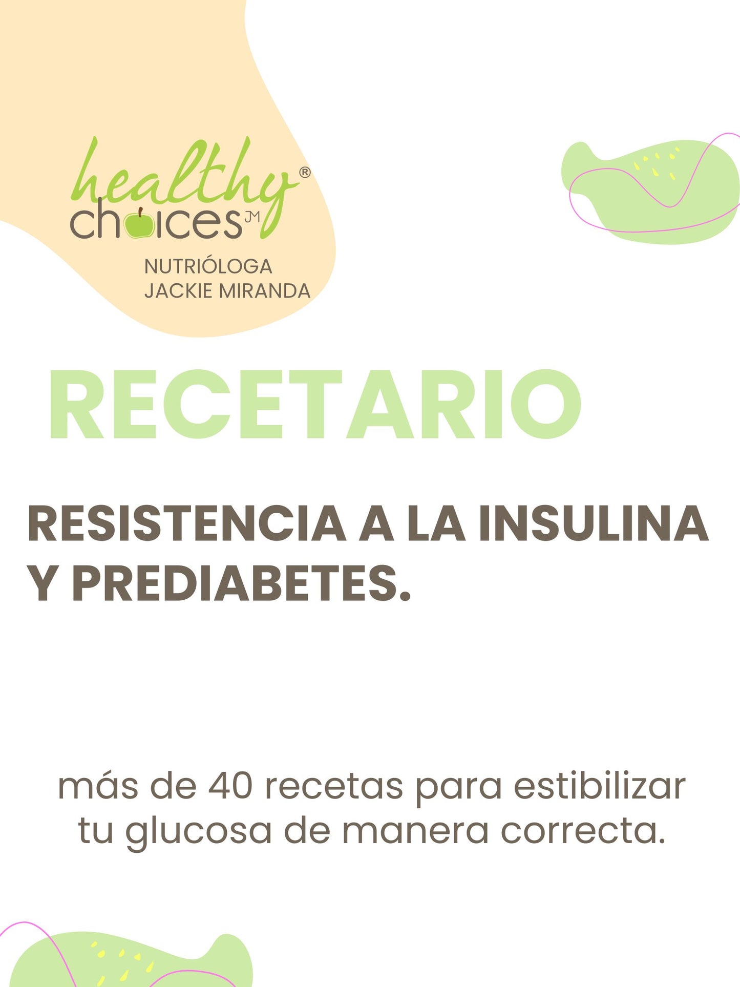 Recetario de Resistencia a la Insulina Y Pre Diabetes